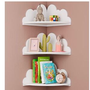 Cloud Floating Corner Shelves - Set of 3 Cloud Corner Wall Shelves